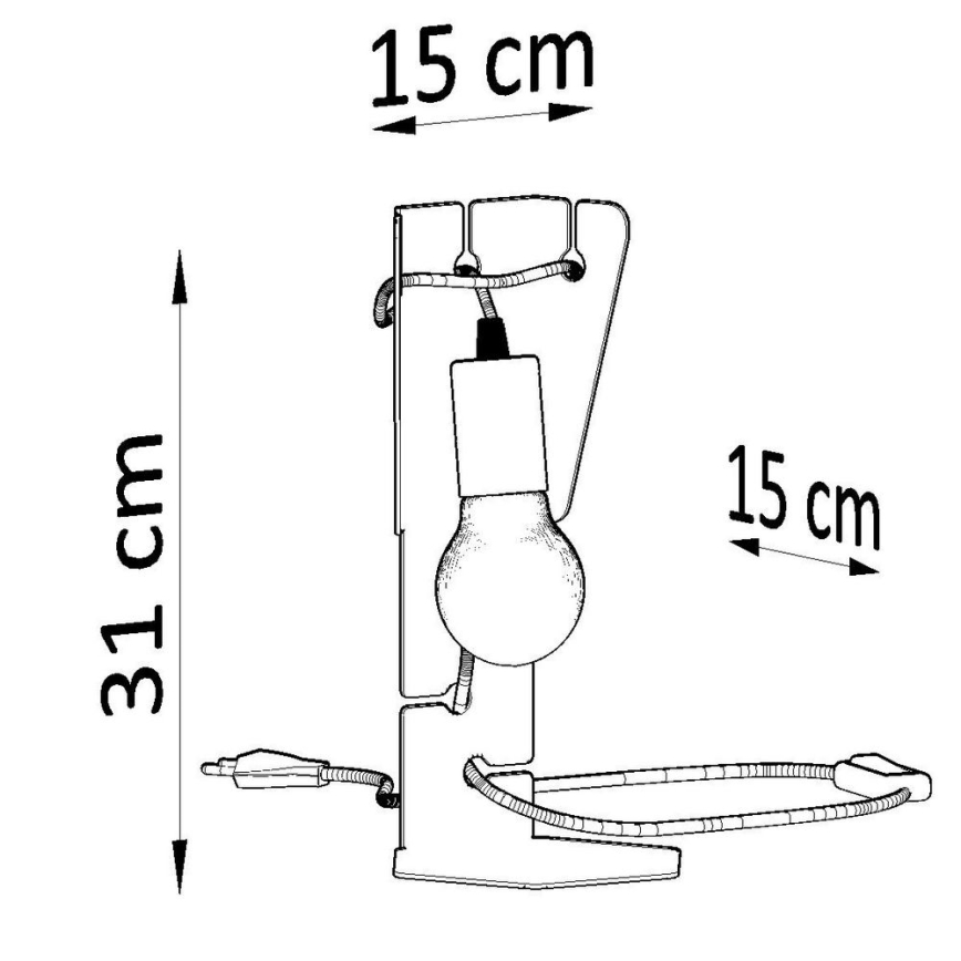 Stolna lampa ARBY 1xE27/60W/230V crna