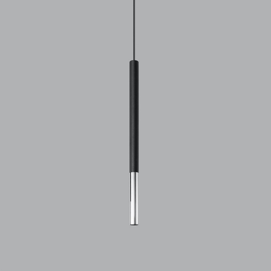 Luster na sajli MOSAIC 1xG9/12W/230V crna/sjajni krom