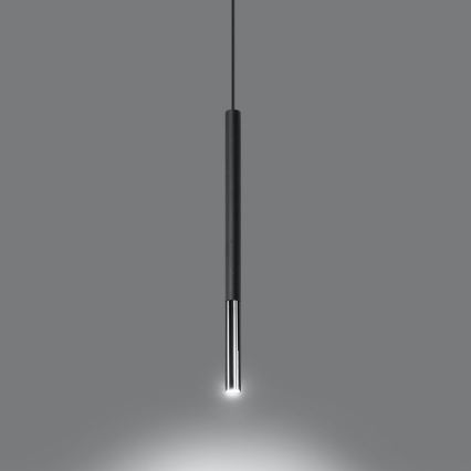 Luster na sajli MOSAIC 1xG9/12W/230V crna/sjajni krom
