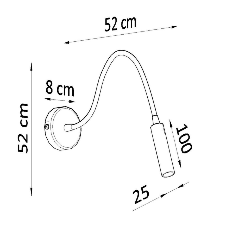 Fleksibilna lampica AXIL 1xG9/12W/230V crna