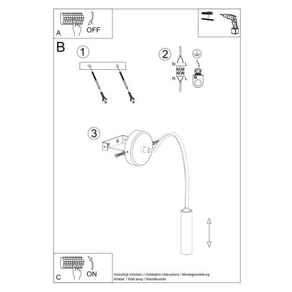 Fleksibilna lampica AXIL 1xG9/12W/230V crna