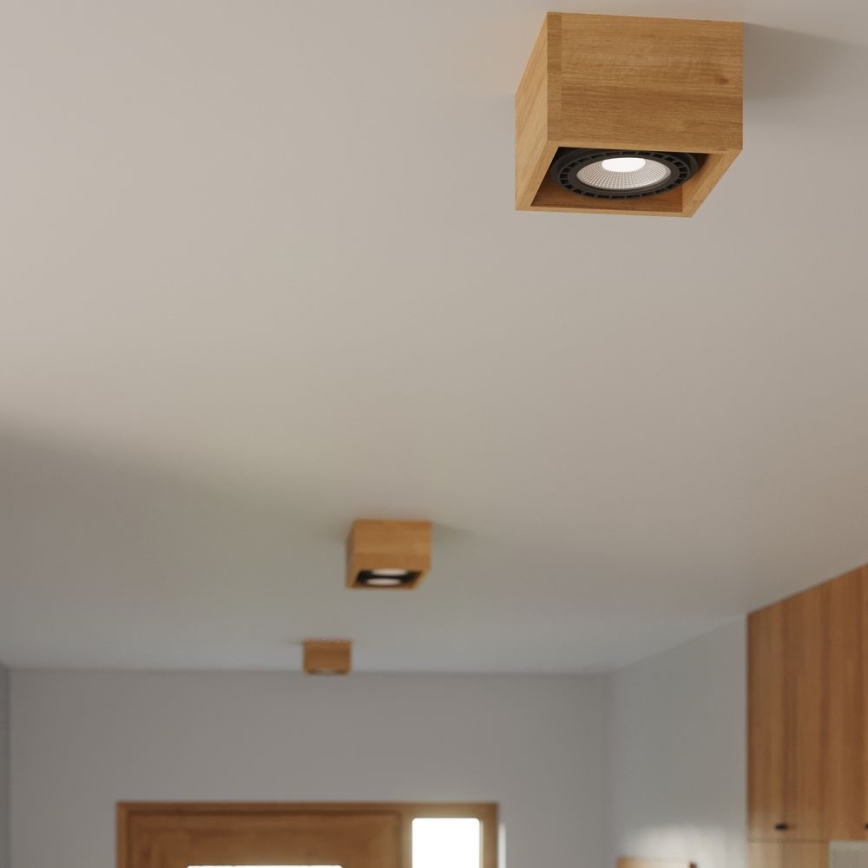 Stropna svjetiljka QUATRO AR111 2xGU10/40W/230V bukva