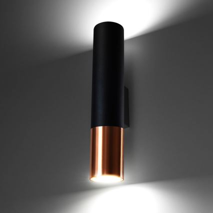Zidna svjetiljka LOOPEZ 2xGU10/10W/230V crna/bakar