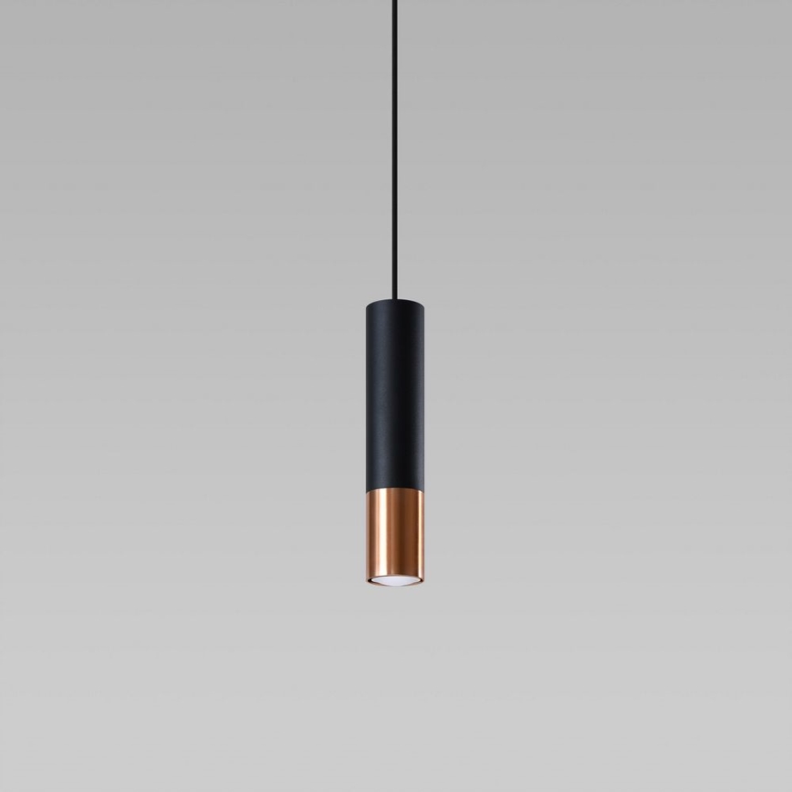 Luster na sajli LOOPEZ 1xGU10/10W/230V crna/bakar