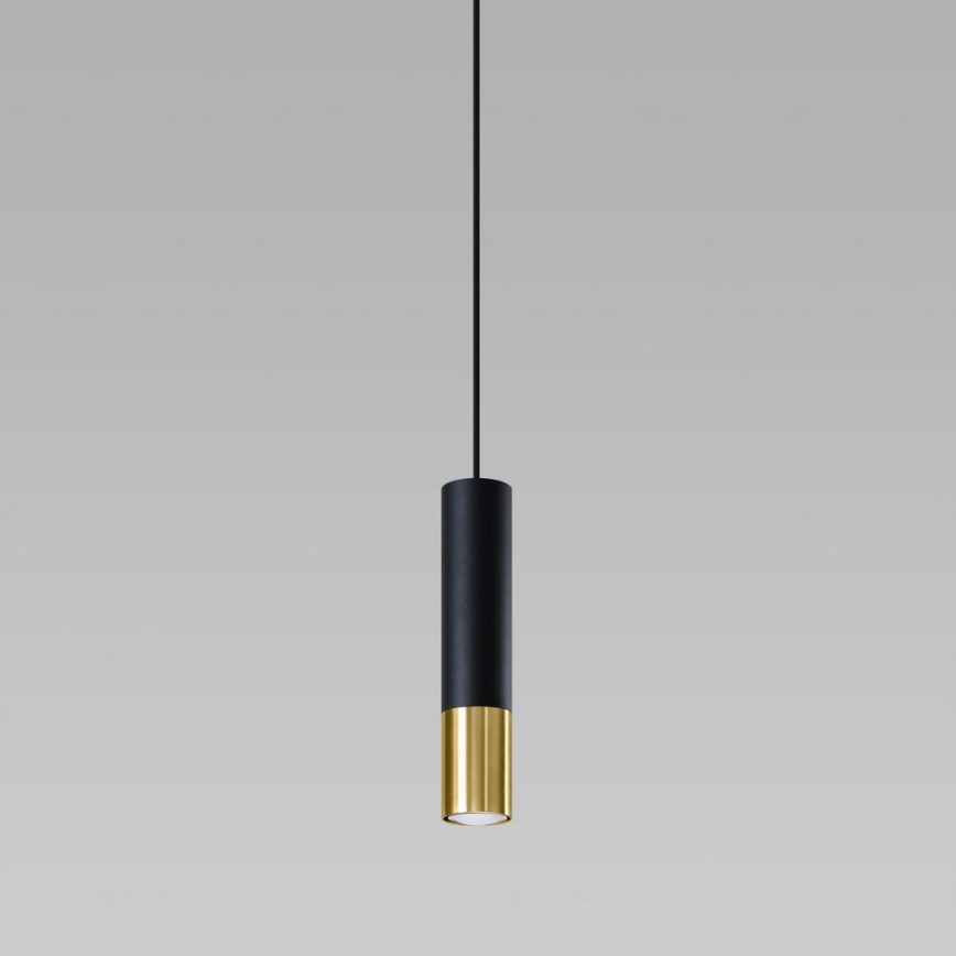 Luster na sajli LOOPEZ 1xGU10/40W/230V crna/zlatna