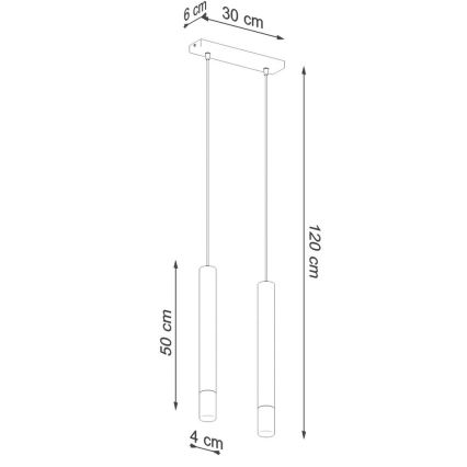 Luster na sajli VIZIER 2xG9/40W/230V bijela