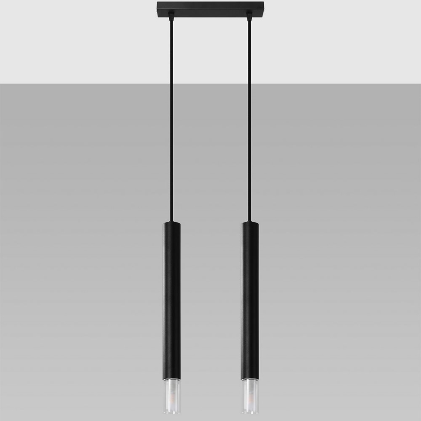 Luster na sajli VIZIER 2xG9/40W/230V crna