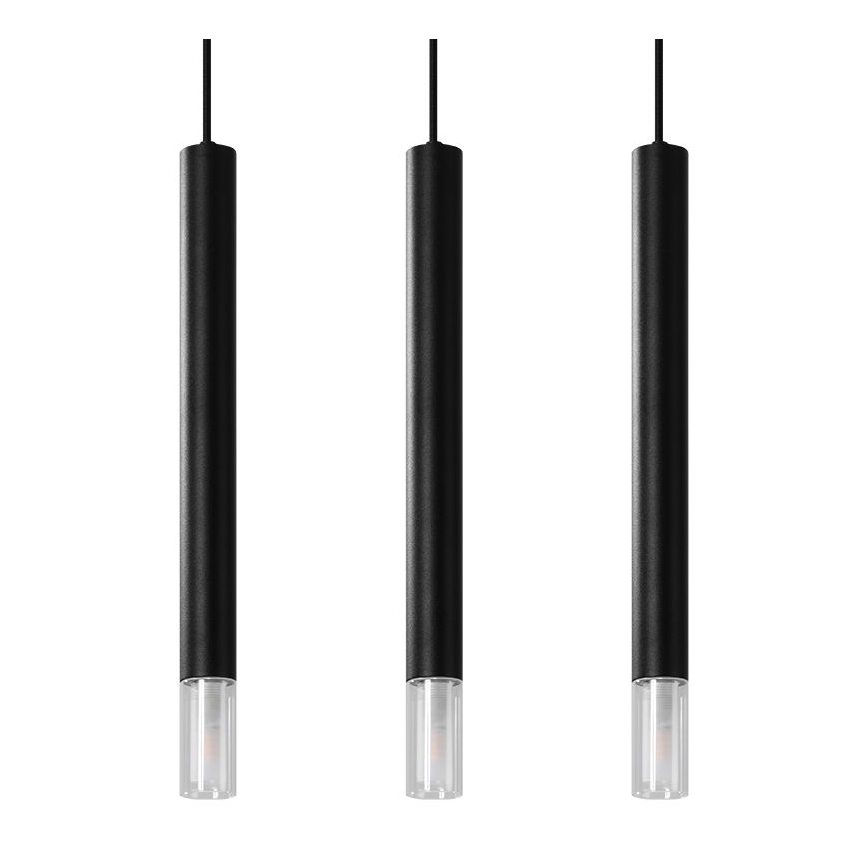 Luster na sajli VIZIER 3xG9/12W/230V crna