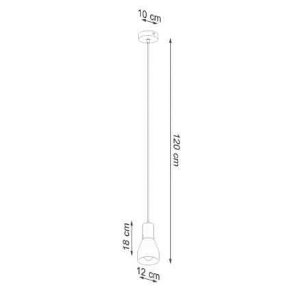 Luster na sajli QUBIC 1xE27/60W/230V beton/breza/bukva/crna