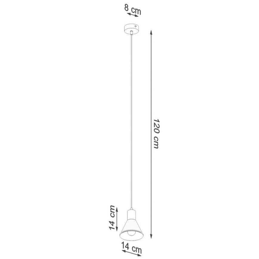 Luster na sajli TALEJA 1xE27/60W/230V bijela