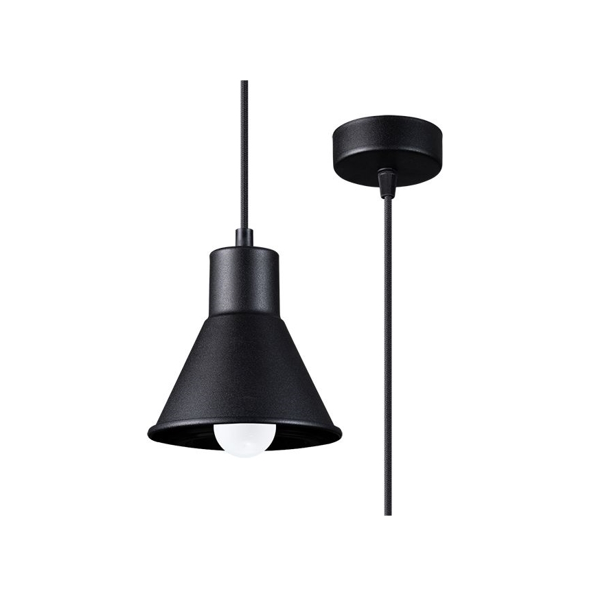 Luster na sajli TALEJA 1xE27/60W/230V crna