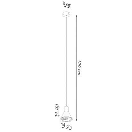 Luster na sajli TAZILA 1xES111/60W/230V bijela