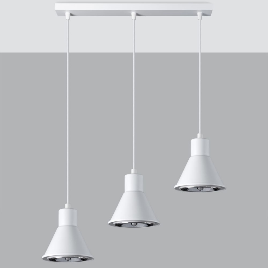 Luster na sajli TAZILA 3xES111/60W/230V bijela