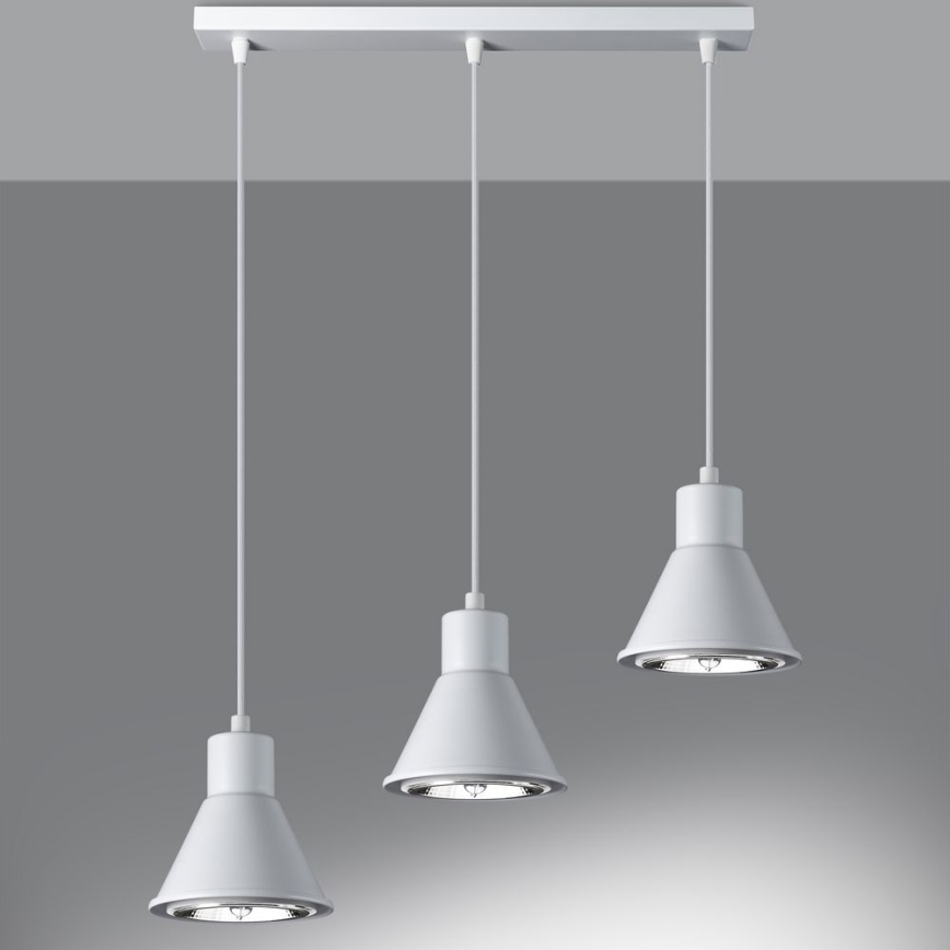 Luster na sajli TAZILA 3xES111/60W/230V bijela