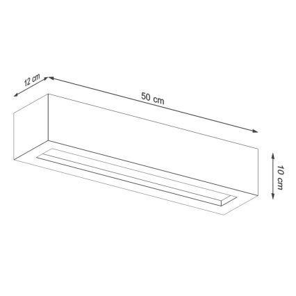 Zidna svjetiljka VEGA 2xE27/60W/230V 50 cm beton