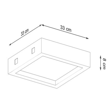 LED Stropna svjetiljka RIZA LED/18W/230V beton