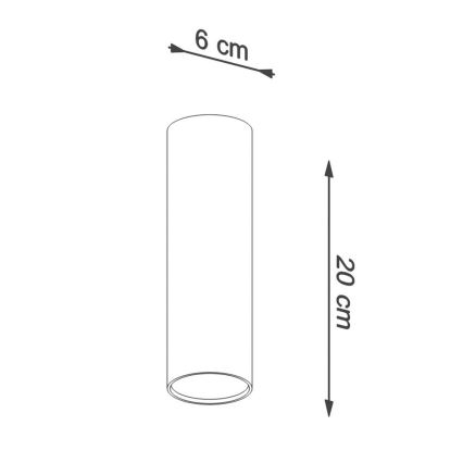 Reflektorska svjetiljka LAGOS 1xGU10/10W/230V 20 cm crna