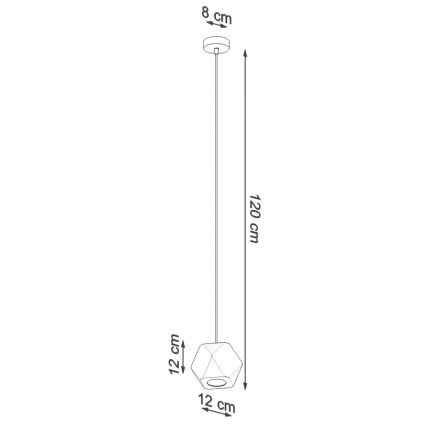 Luster na sajli WOODY 1xGU10/40W/230V hrast