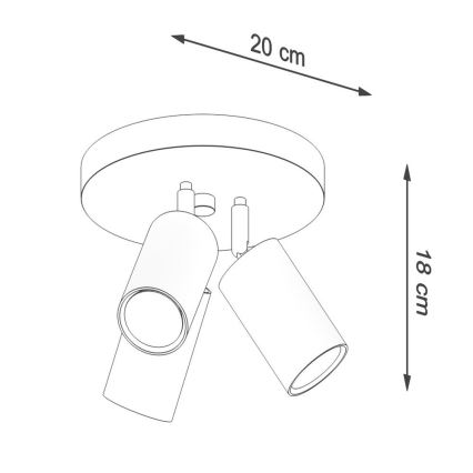 Reflektorska svjetiljka RING 3xGU10/10W/230V bijela