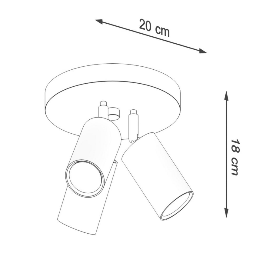 Reflektorska svjetiljka RING 3xGU10/10W/230V bijela