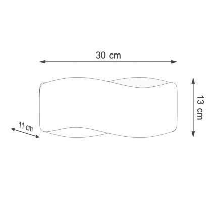 Zidna svjetiljka TILA 1xG9/40W/230V 30 cm bijela