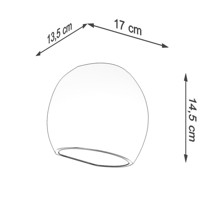 Zidna svjetiljka GLOBE 1xE27/60W/230V sjajna bijela