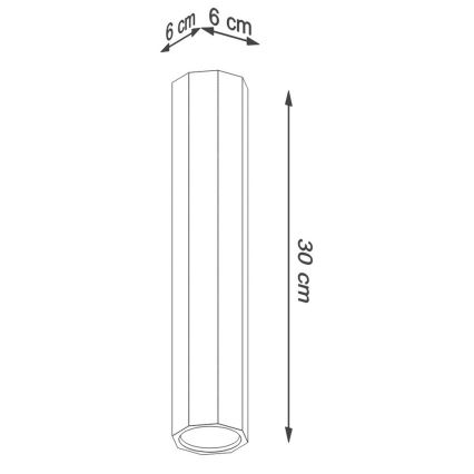 Reflektorska svjetiljka ZEKE 1xGU10/40W/230V 30 cm hrast