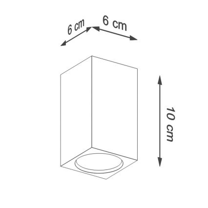 Reflektorska svjetiljka KEKE 1xGU10/40W/230V 10 cm hrast