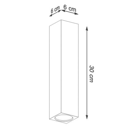 Reflektorska svjetiljka KEKE 1xGU10/40W/230V 30 cm hrast