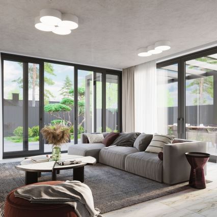 Stropna svjetiljka CIRCLE 2xE27/60W/230V bijela