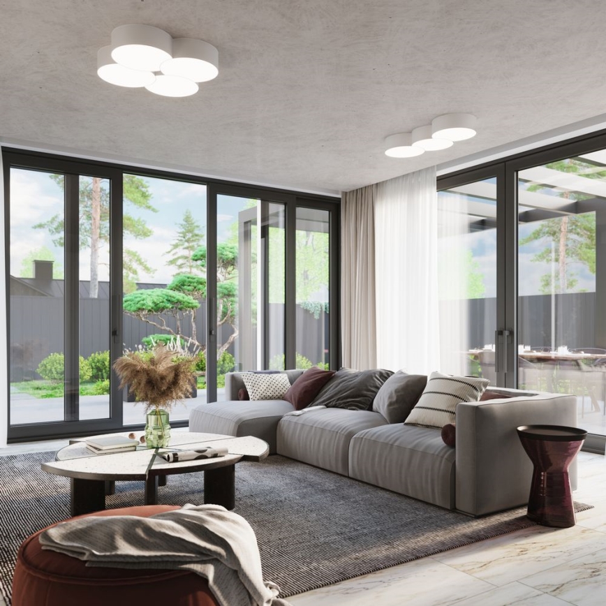 Stropna svjetiljka CIRCLE 2xE27/60W/230V bijela