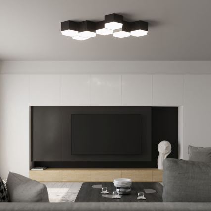 Stropna svjetiljka SUNDE 2xE27/60W/230V 15,5 cm crna