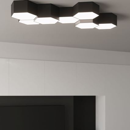 Stropna svjetiljka SUNDE 2xE27/60W/230V 15,5 cm crna