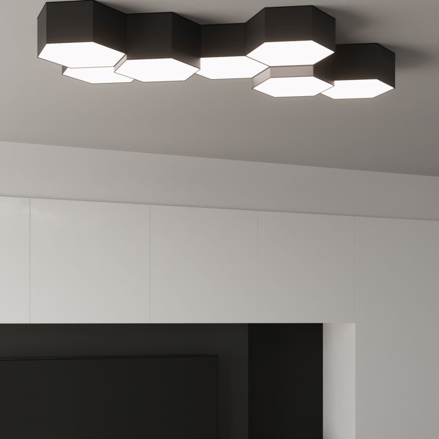 Stropna svjetiljka SUNDE 2xE27/60W/230V 15,5 cm crna