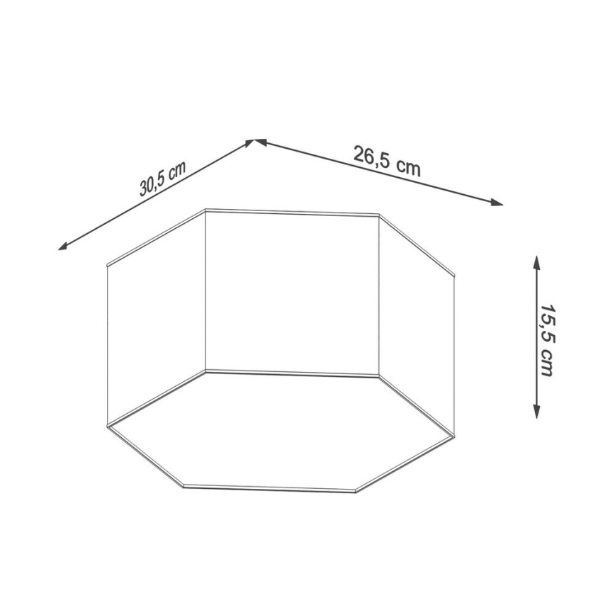 Stropna svjetiljka SUNDE 2xE27/60W/230V 15,5 cm crna