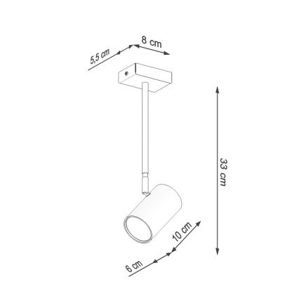 Viseći luster NORANO 1xGU10/40W/230V crna