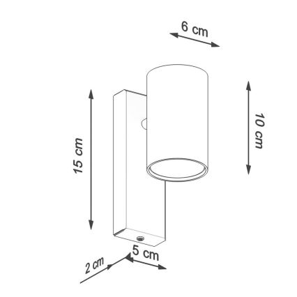 Zidna svjetiljka UTTI 1xGU10/40W/230V bijela