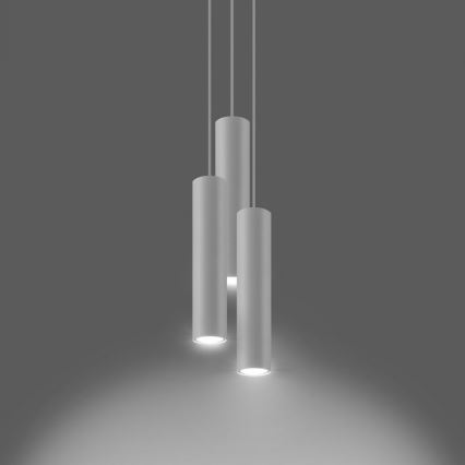 Luster na sajli LAGOS 3xGU10/10W/230V bijela