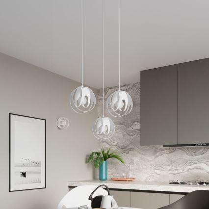 Luster na sajli TULOS 1xE27/60W/230V bijela