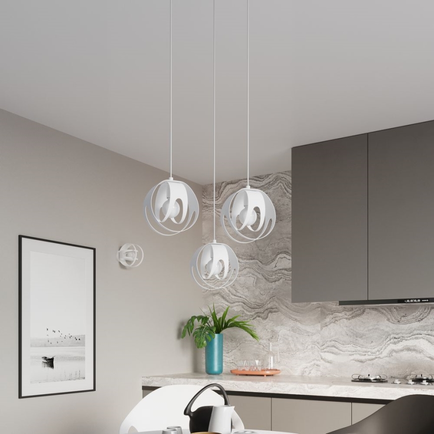 Luster na sajli TULOS 1xE27/60W/230V bijela