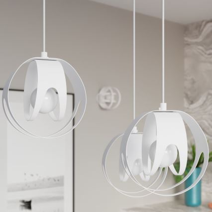 Luster na sajli TULOS 1xE27/60W/230V bijela