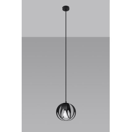 Luster na sajli TULOS 1xE27/60W/230V crna