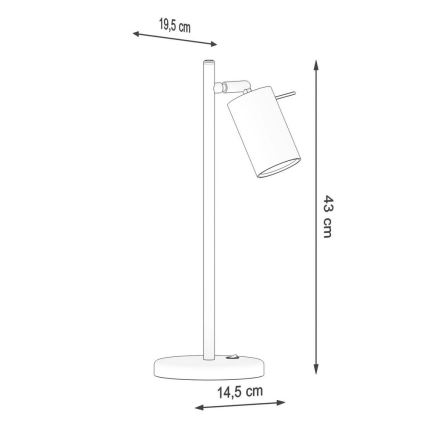 Stolna lampa RING 1xGU10/10W/230V crna