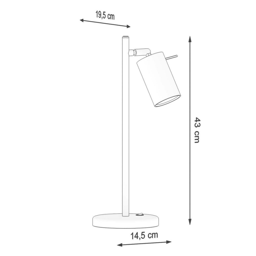 Stolna lampa RING 1xGU10/10W/230V crna