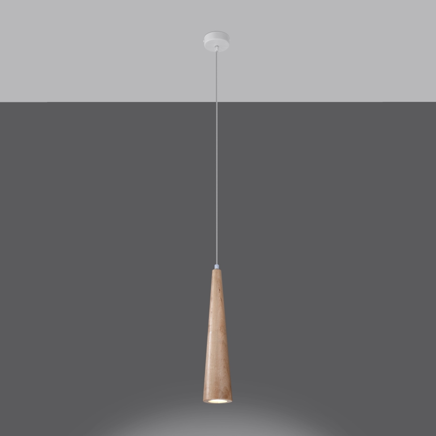 Viseća svjetiljka na lanku SULA 1xGU10/10W/230V Ø 8 cm bež