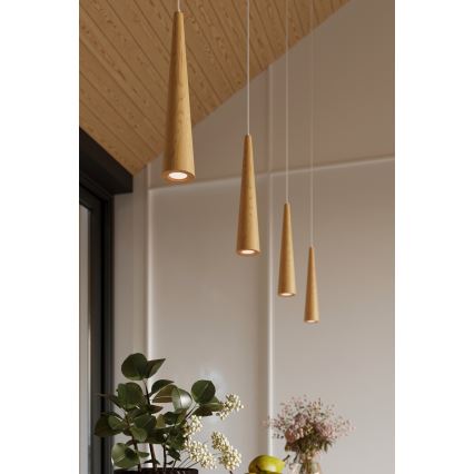 Viseća svjetiljka na lanku SULA 1xGU10/10W/230V Ø 8 cm bež