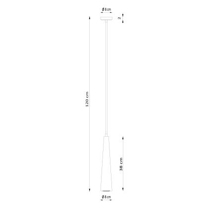 Viseća svjetiljka na lanku SULA 1xGU10/10W/230V Ø 8 cm bež