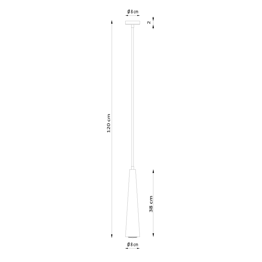 Viseća svjetiljka na lanku SULA 1xGU10/10W/230V Ø 8 cm bež