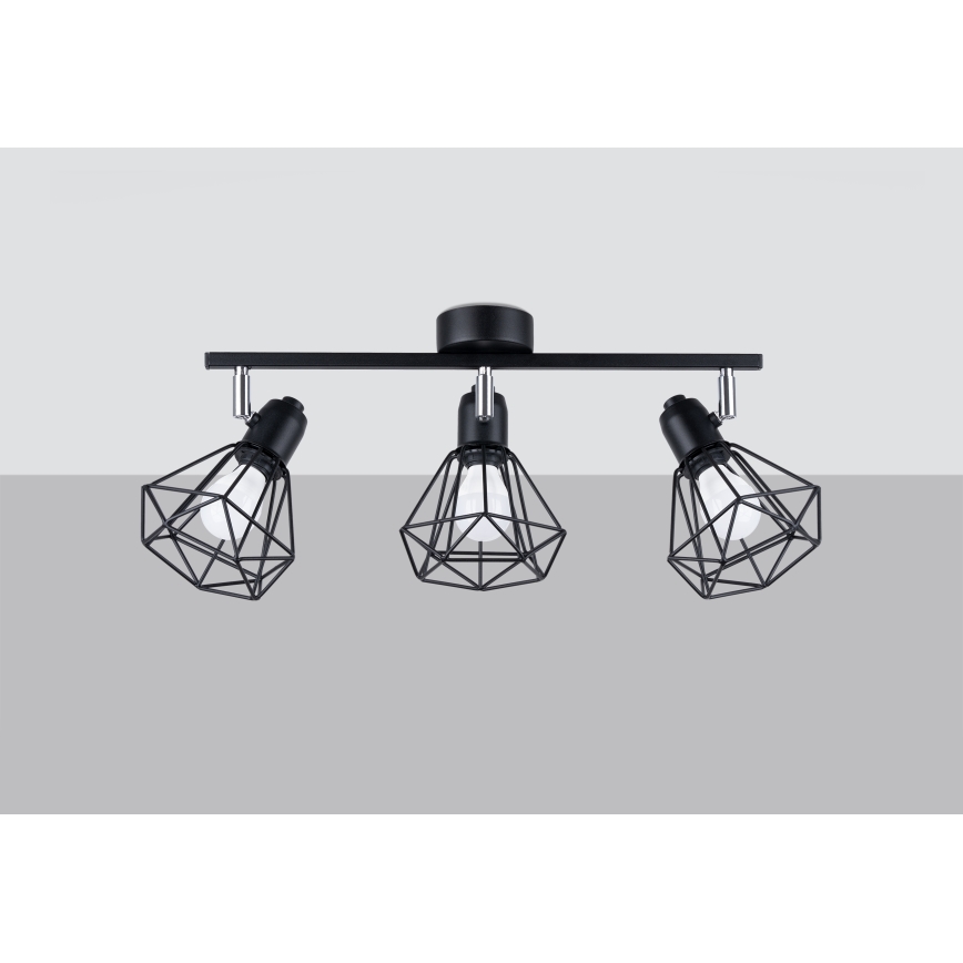 Ugradna svjetiljka ARTEMIS 3xE14/40W/230V crna