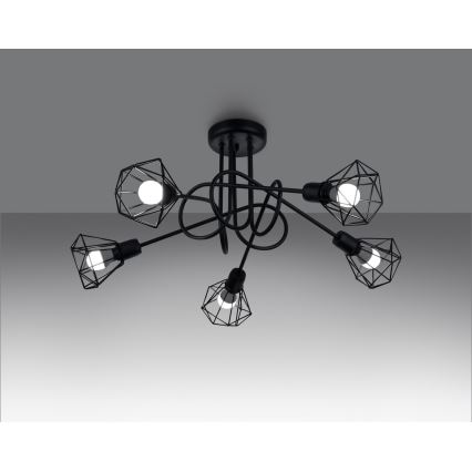 Viseći luster ARTEMIS 5xE14/40W/230V crna